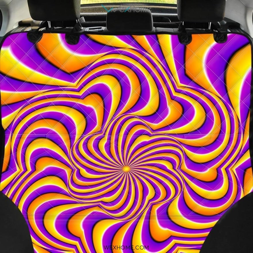 Yellow and purple spin illusion. Pet Car Seat Cover