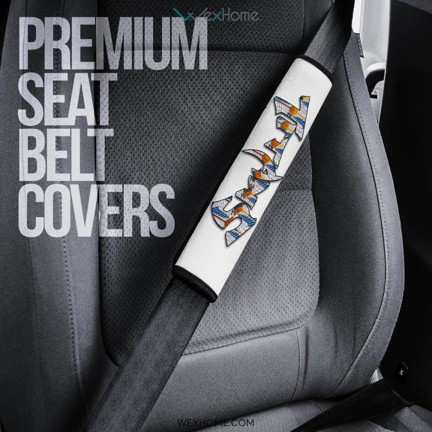 Attack On Titan Anime Seat Belt Covers | AOT Wings Team Text Belt Covers