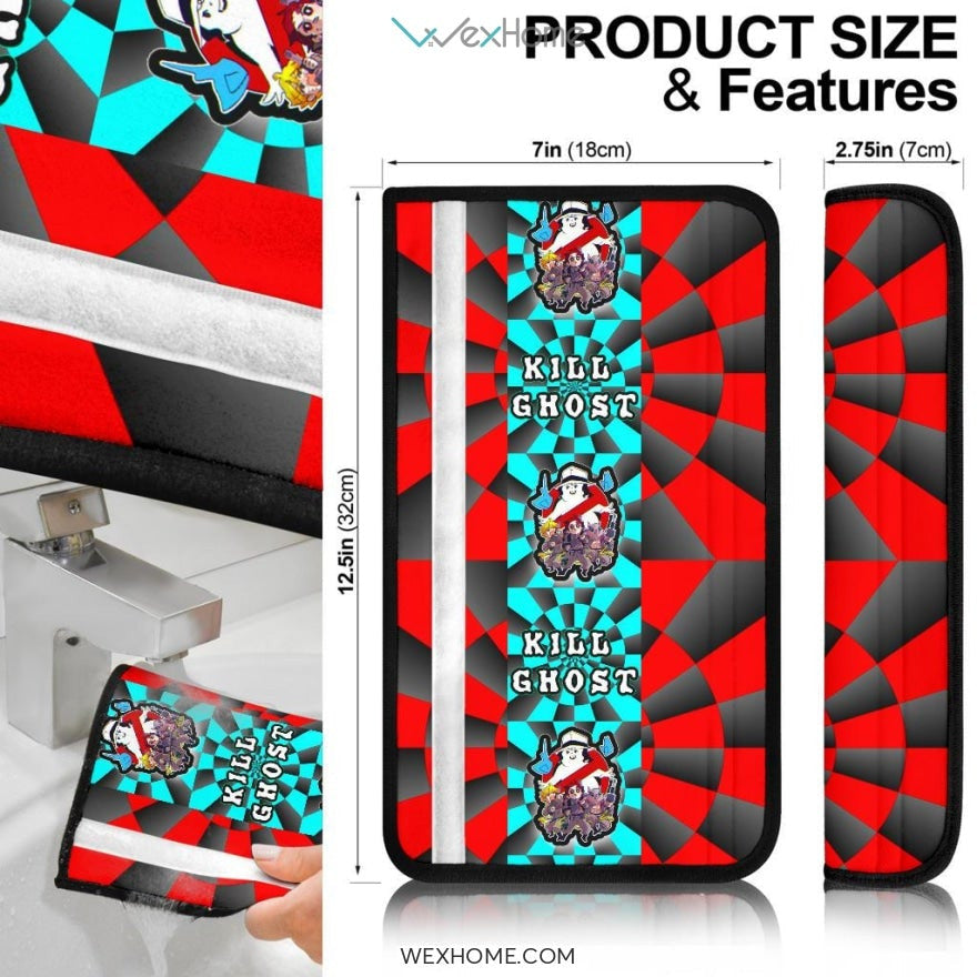 Demon Slayer Anime Seat Belt Covers | DS Kill Ghost Team Belt Covers