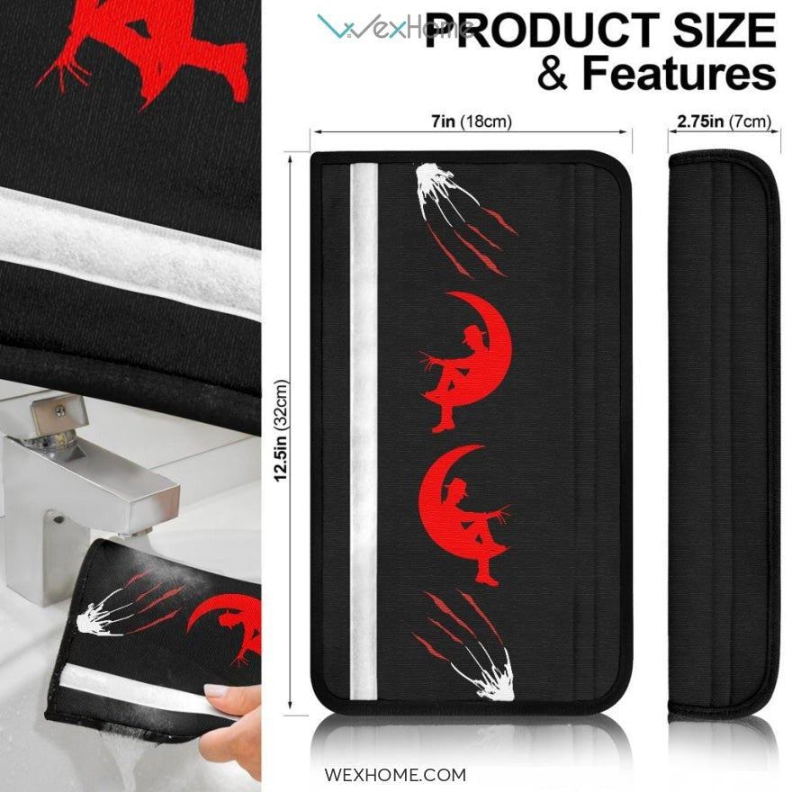 Horror Movie Seat Belt Covers | Michael Myers With Freddy Glove Belt Covers