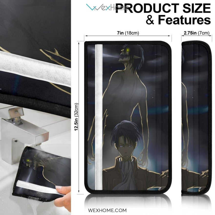 Attack On Titan Anime Seat Belt Covers | AOT Eren Titan Transform Belt Covers
