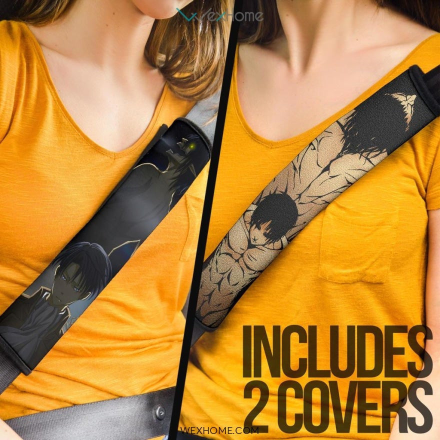 Attack On Titan Anime Seat Belt Covers | AOT Eren Titan Transform Belt Covers