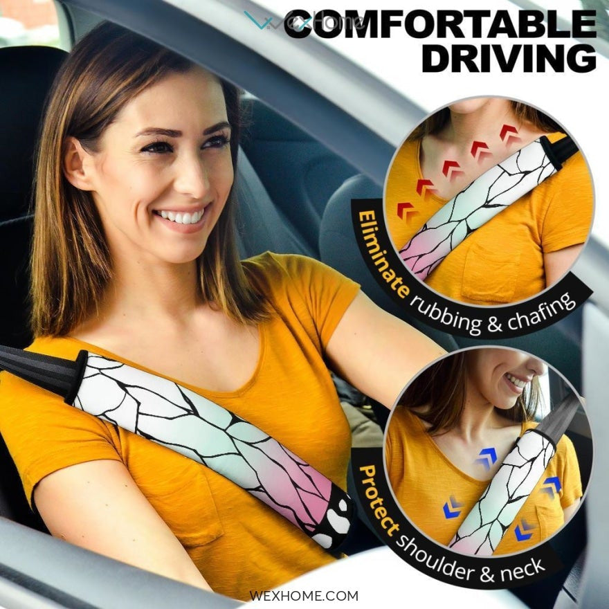 Kochou Kanae Patterns Seat Belt Covers Demon Slayers Anime