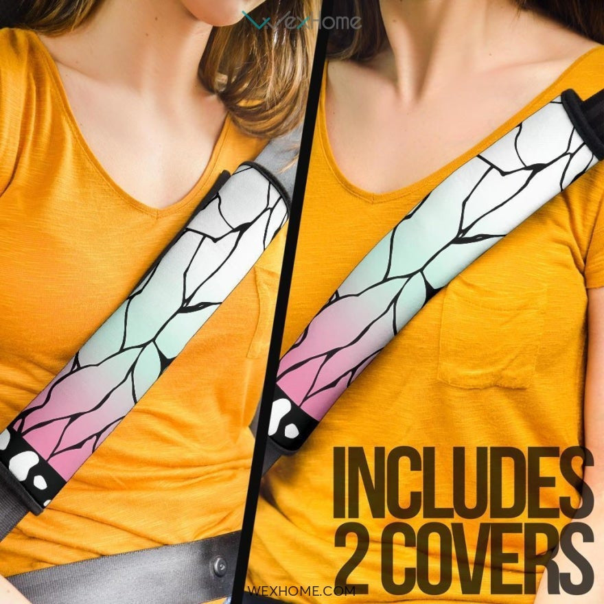 Kochou Kanae Patterns Seat Belt Covers Demon Slayers Anime