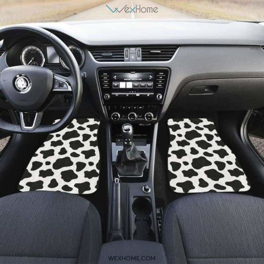 Cow Skin Pattern Front And Back Car Mats