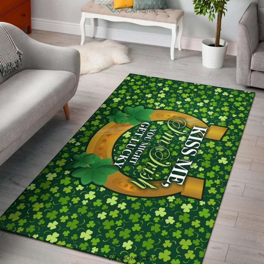 St. Patrick's Day Kiss Me I'm Irish Nursery Area Rug