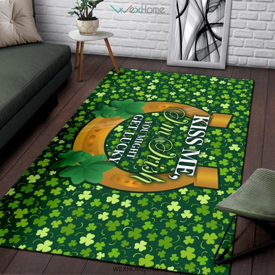 St. Patrick's Day Kiss Me I'm Irish Nursery Area Rug