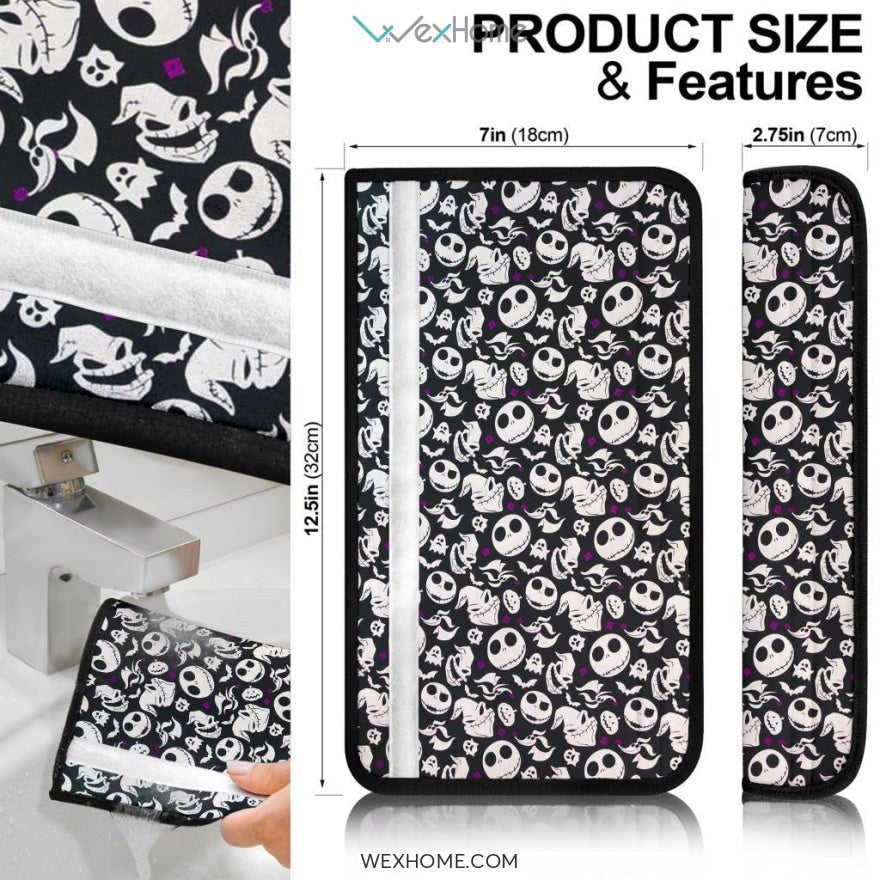 The Nightmare Before Christmas Cartoon Seat Belt Covers | NBC Jack Tiny Patterns Belt Covers