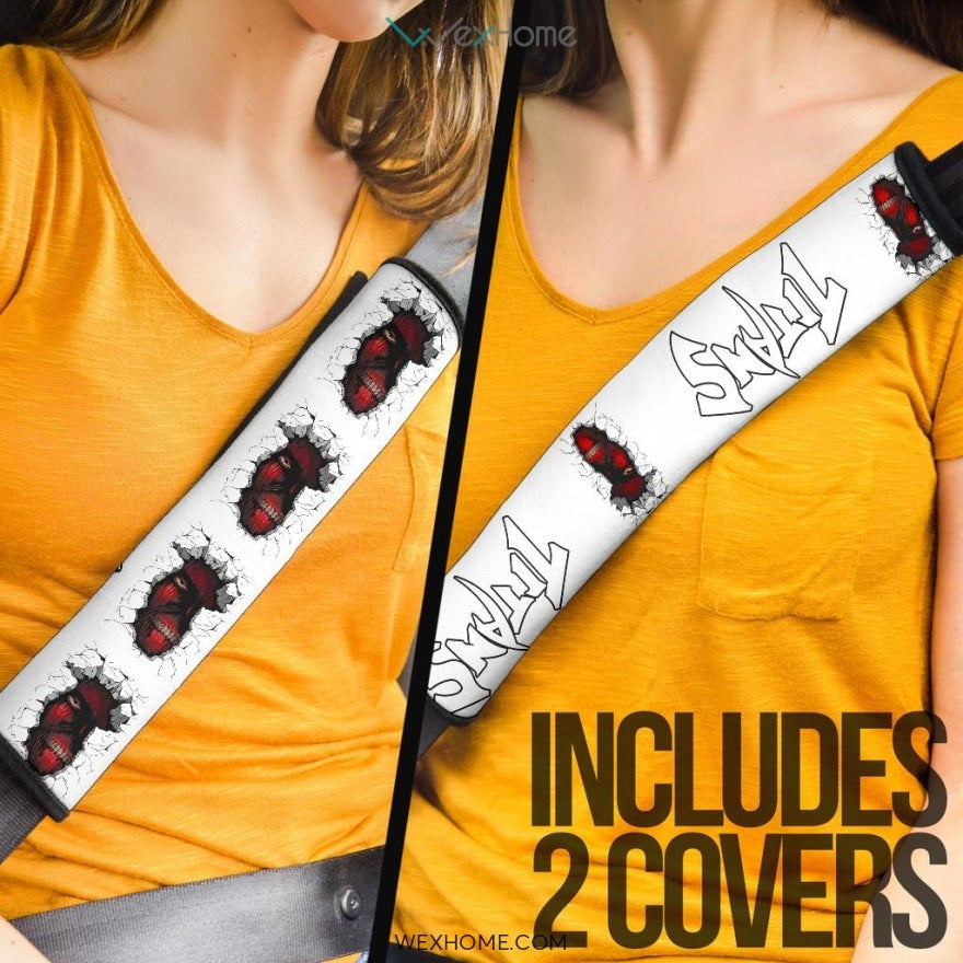 Attack On Titan Anime Seat Belt Covers | AOT Colossal In Wall Wings Belt Covers