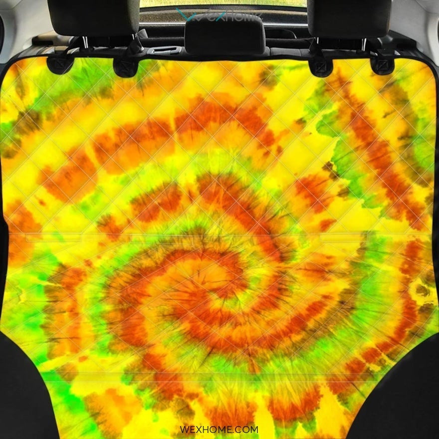 Yellow Tie Dye Pet Car Seat Cover