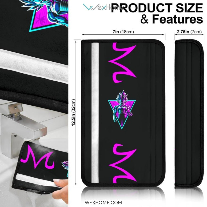 Dragon Ball Anime Seat Belt Covers | DB Vegeta Power Neon Belt Covers