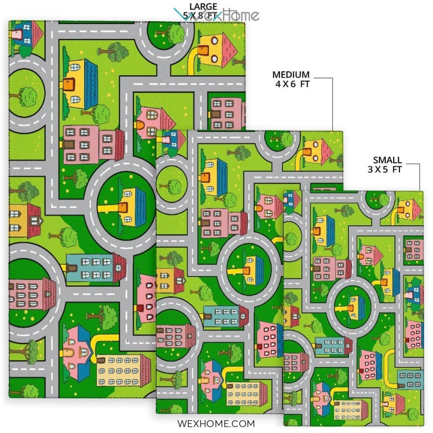 Street Map 2 Nursery Area Rug