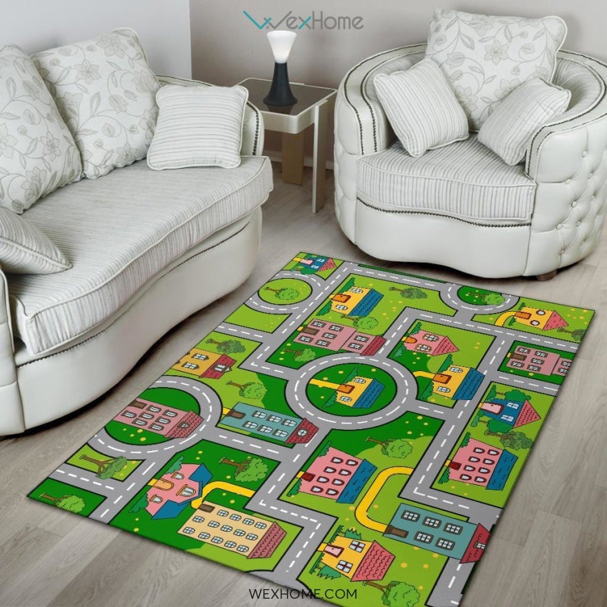 Street Map 2 Nursery Area Rug