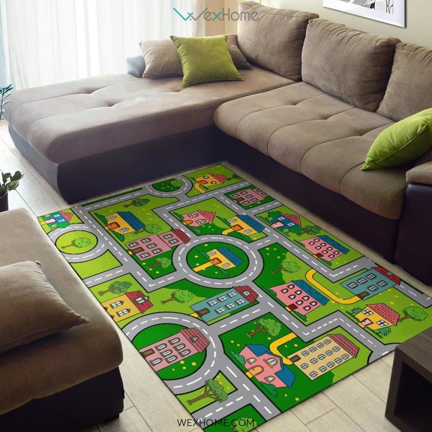 Street Map 2 Nursery Area Rug