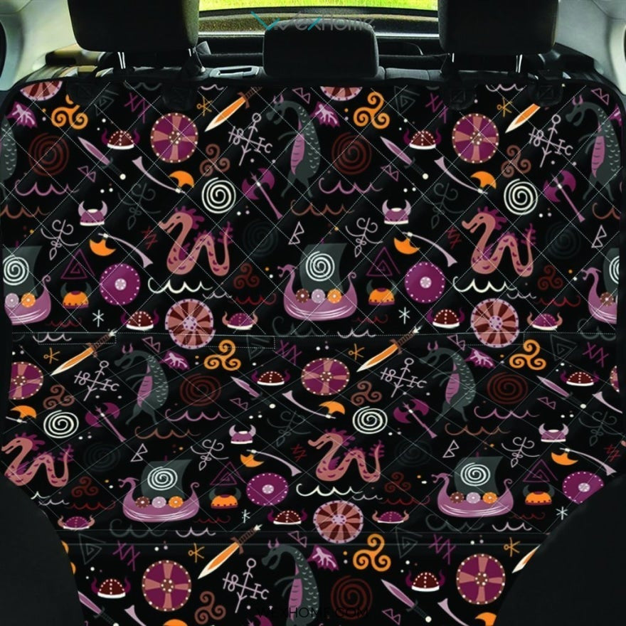 Viking Valhalla Cartoon Pet Car Seat Cover