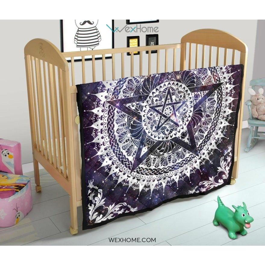 Boho Pentacle Pentagram Wicca Pagan Quilt