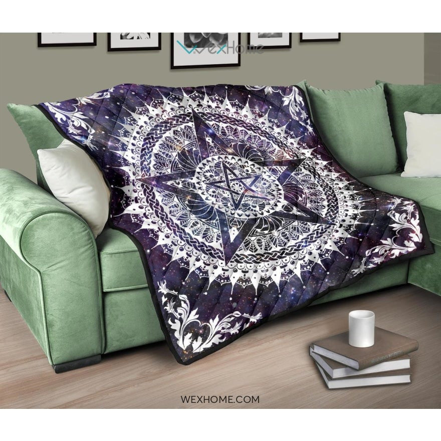 Boho Pentacle Pentagram Wicca Pagan Quilt
