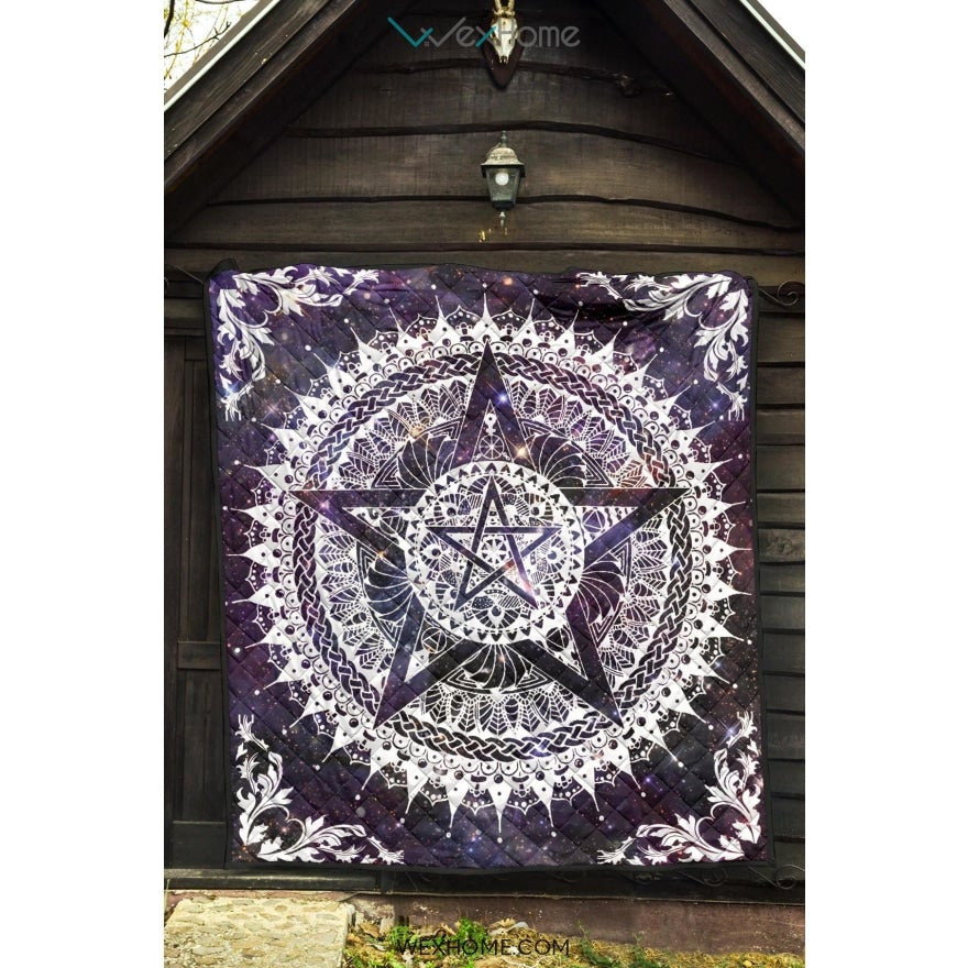 Boho Pentacle Pentagram Wicca Pagan Quilt