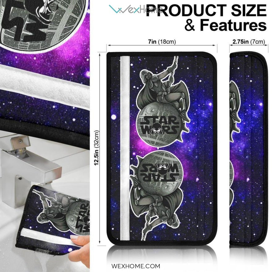Star Wars Movie Seat Belt Covers | Darth Vader Wrecking Ball Galaxy Belt Covers