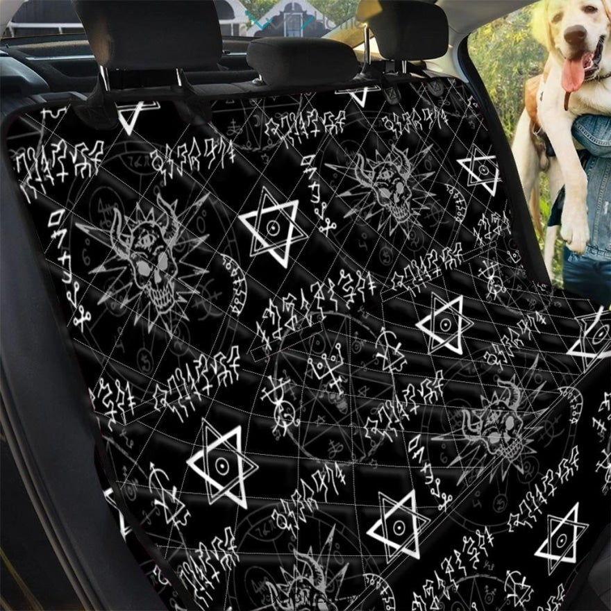 Witch Sign Print Pet Car Seat Cover