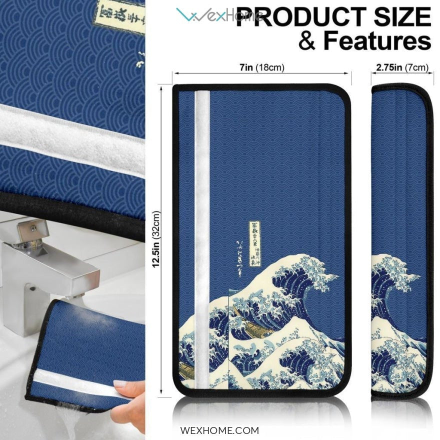 The Great Wave off Kanagawa Seat Belt Covers