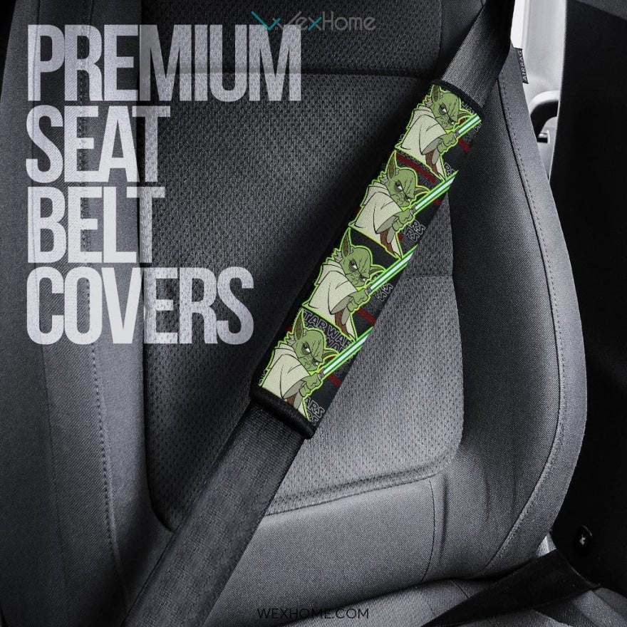 Star Wars Movie Seat Belt Covers | Baby Yoda In Spaceship Patterns Belt Covers
