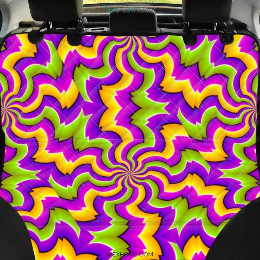 Zigzag Psychedelic Optical illusion Pet Car Seat Cover