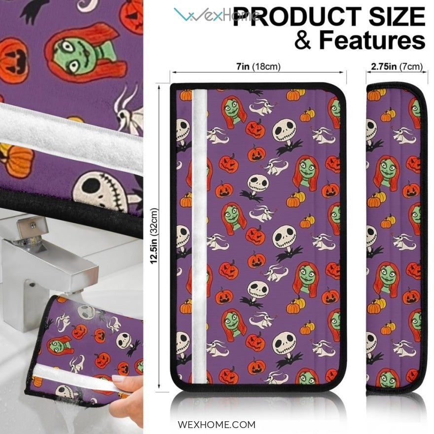 The Nightmare Before Christmas Cartoon Seat Belt Covers | Jack Sally Artwork Patterns Belt Covers