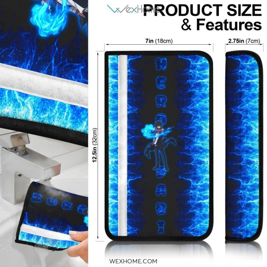 My Hero Academia Anime Seat Belt Covers | MHA Dabi Blue Fire Belt Covers