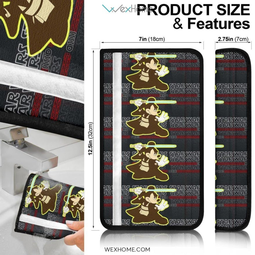 Star Wars Movie Seat Belt Covers | Jedi Mickey Lightsaber Belt Covers