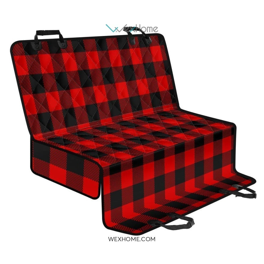 Lumberjack Red Pattern Print Pet Car Seat Cover