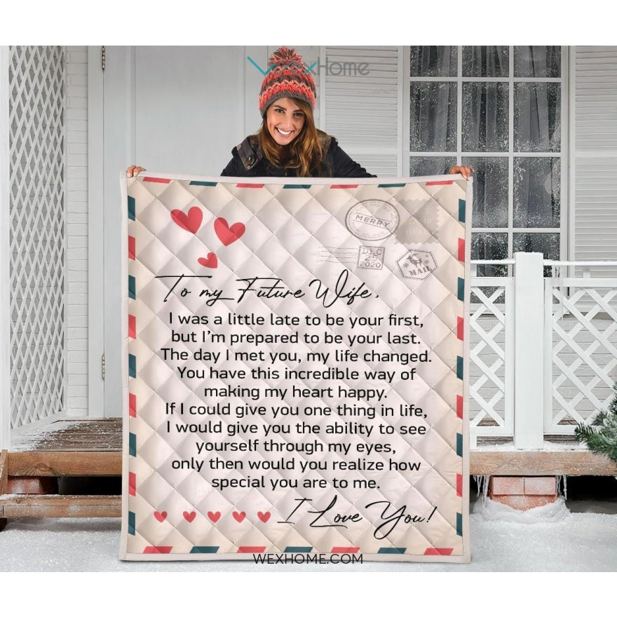 To My Future Wife Letter Printed Quilt