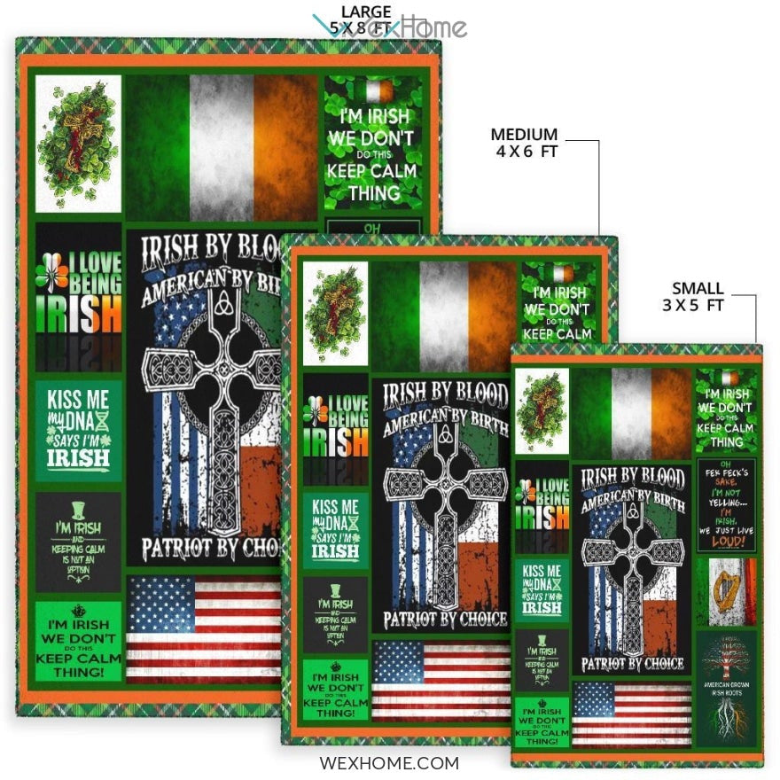 I Love Being Irish St Patrick's Day Nursery Area Rug
