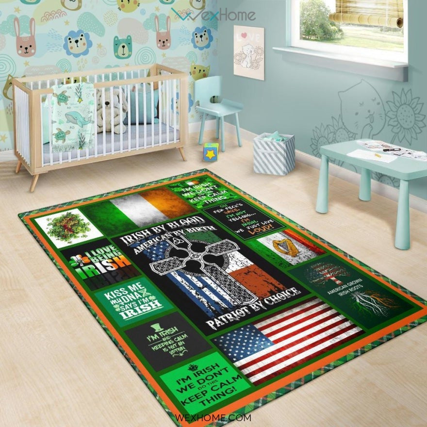 I Love Being Irish St Patrick's Day Nursery Area Rug