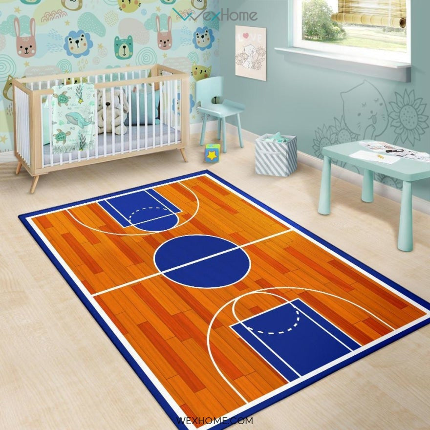 Basketball Ground Nursery Area Rug