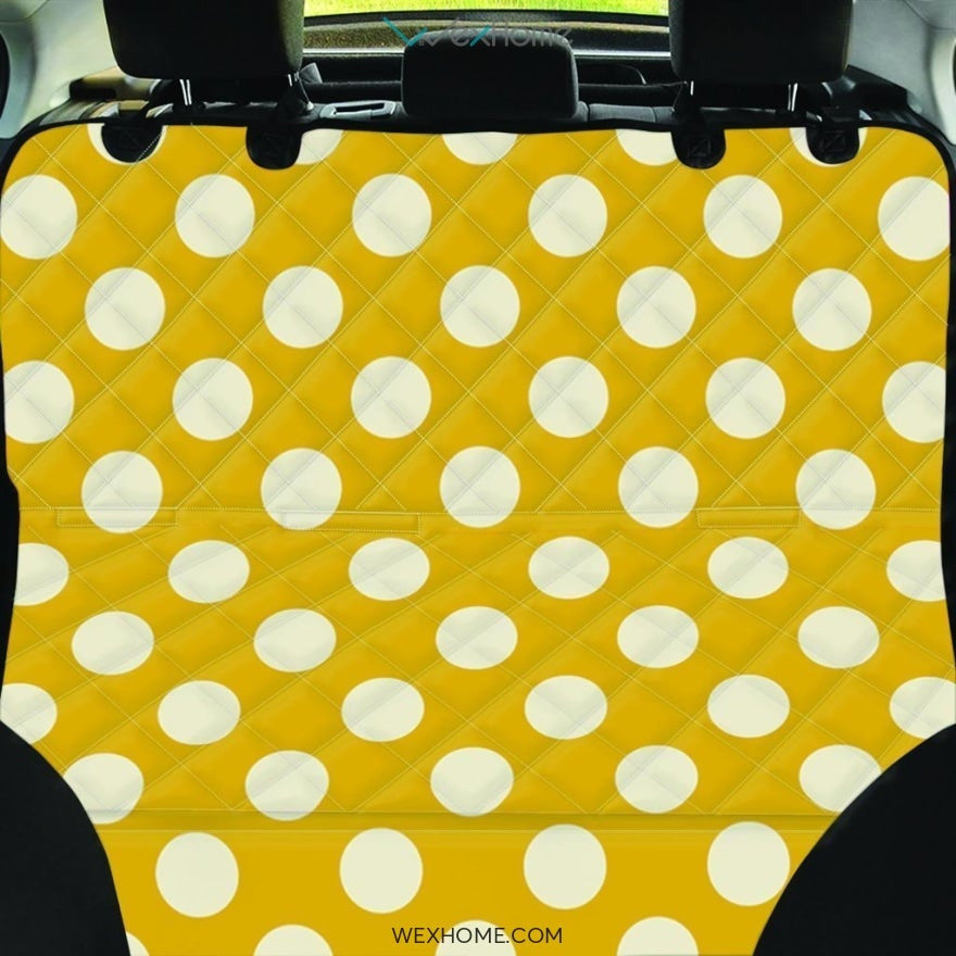 Yellow Polka Dot Pet Car Seat Cover