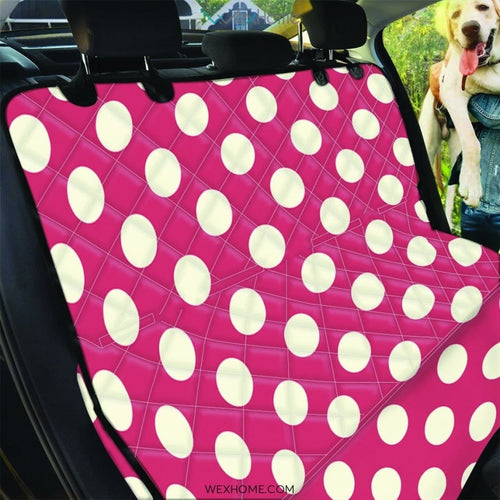 Vintage Red Polka Dot Pet Car Seat Cover