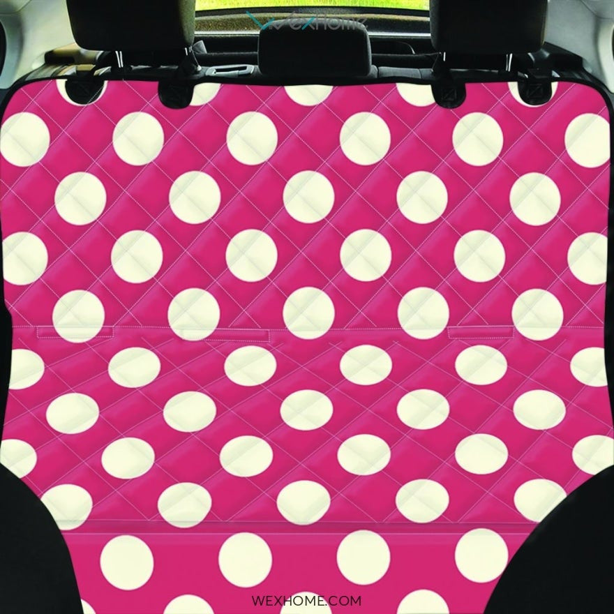 Vintage Red Polka Dot Pet Car Seat Cover