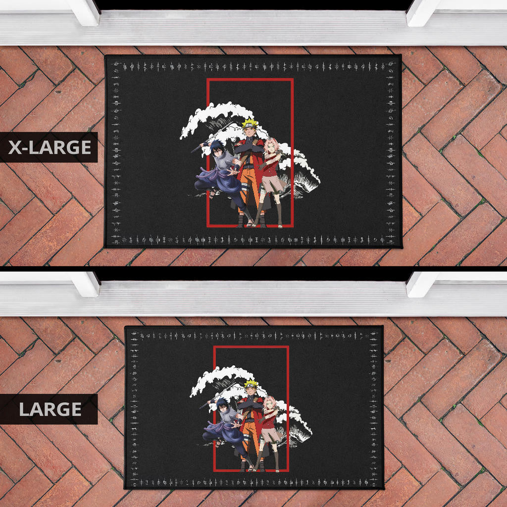 Naruto Anime Door Mat Team 7 Naruto Sasuke Sakura Fighting Door Mat Home Decor