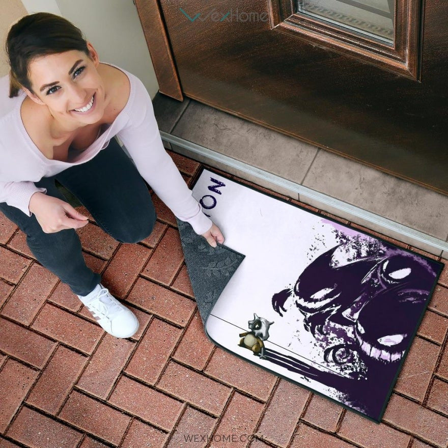 Pokemon Anime Karakara Pokemon With Danger Gengar Power Door Mat Home Decor
