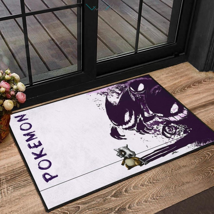Pokemon Anime Karakara Pokemon With Danger Gengar Power Door Mat Home Decor