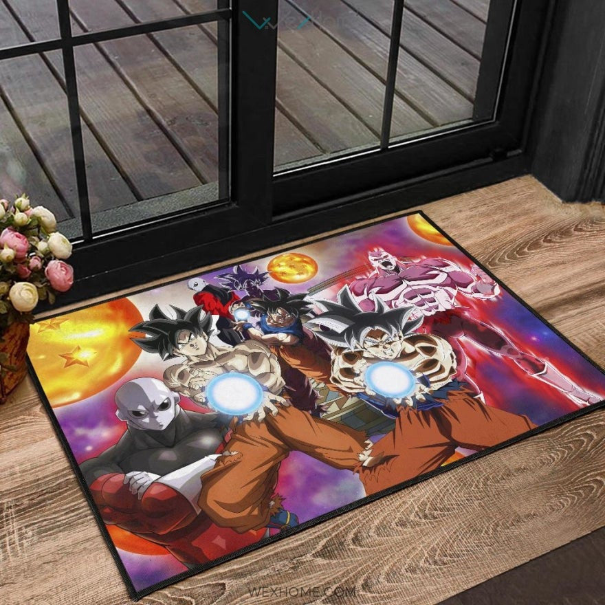 Dragon Ball Anime DB Goku Vs Jiren Fighting For Balls Door Mat Home Decor