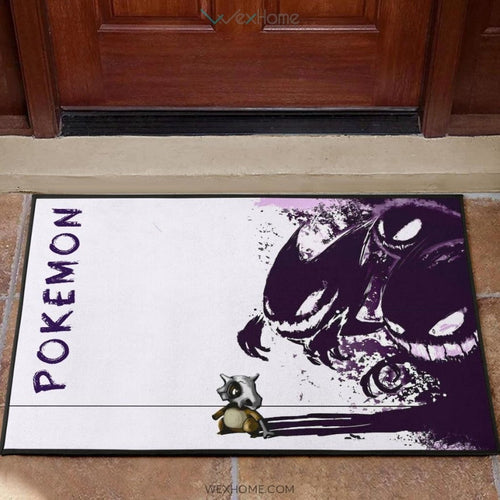 Pokemon Anime Karakara Pokemon With Danger Gengar Power Door Mat Home Decor