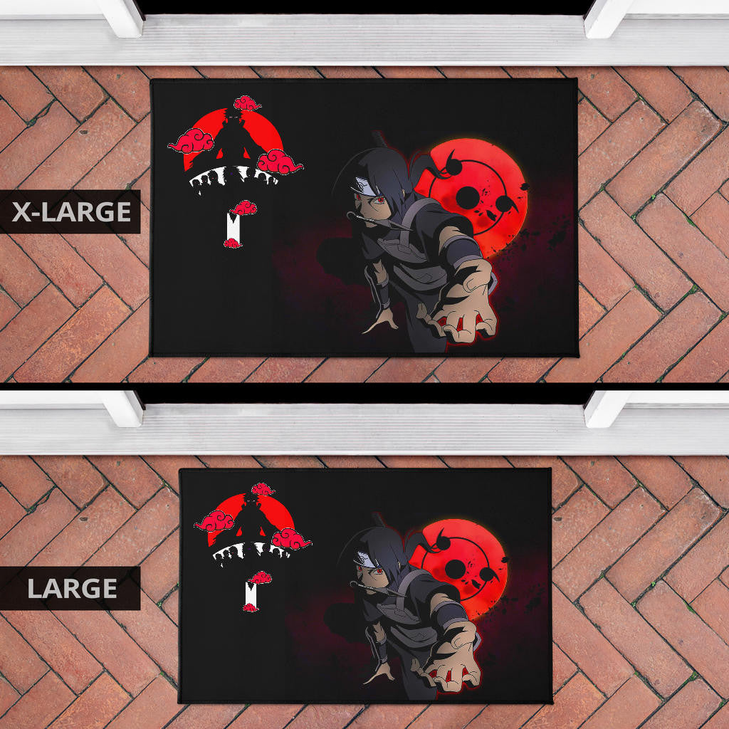 Naruto Anime Itachi Uchiha Spy Akatsuki Members Silhouette Door Mat Home Decor
