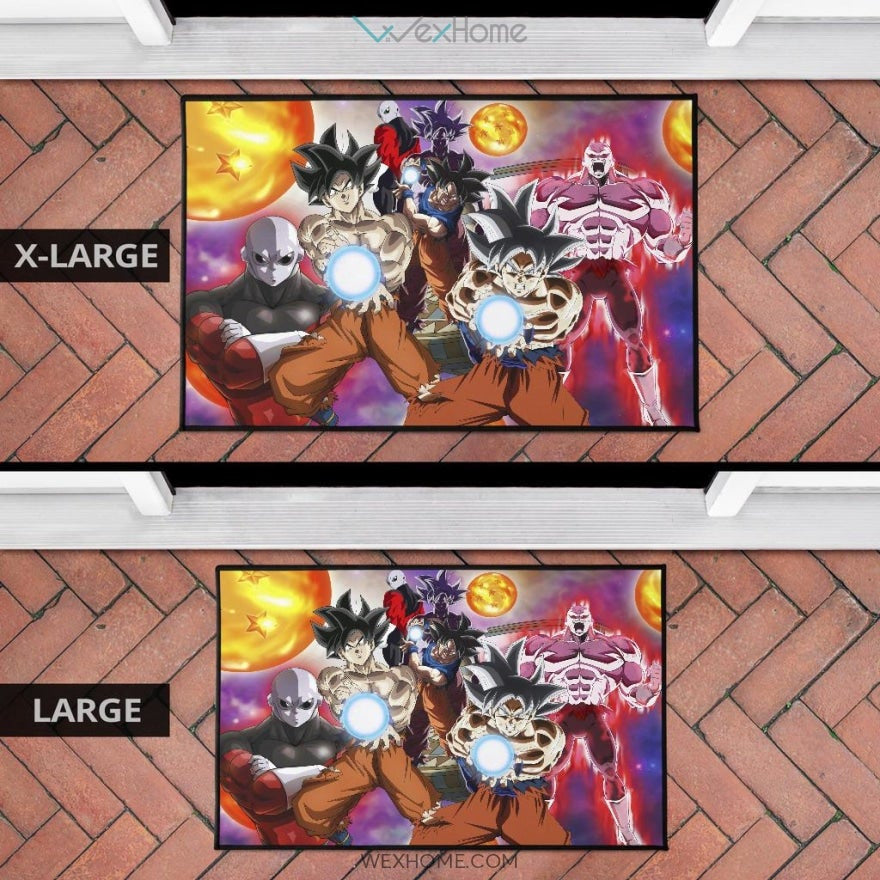 Dragon Ball Anime DB Goku Vs Jiren Fighting For Balls Door Mat Home Decor