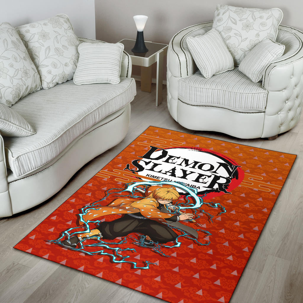 Demon Slayer Anime Zenitsu Sleeping Lightning Breath Power Area Rug Home Decor