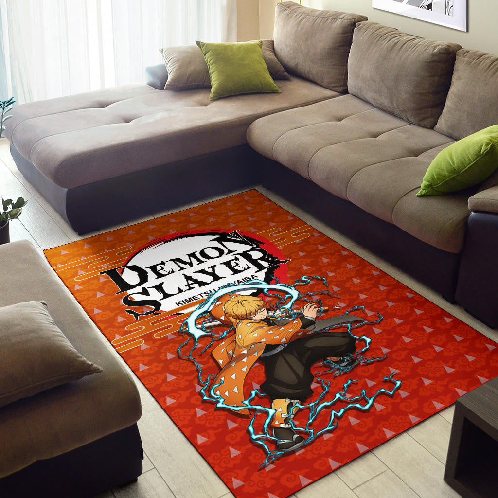 Demon Slayer Anime Zenitsu Sleeping Lightning Breath Power Area Rug Home Decor