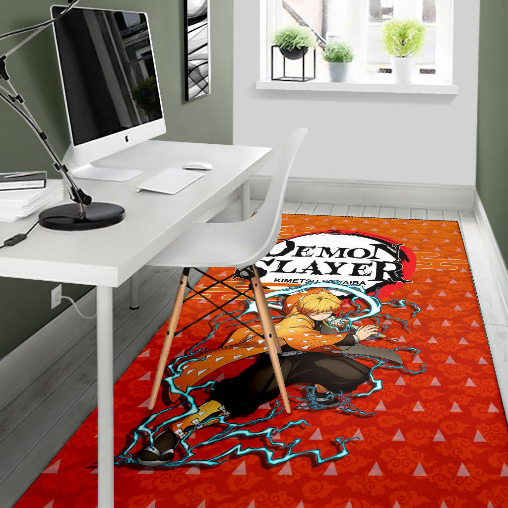 Demon Slayer Anime Zenitsu Sleeping Lightning Breath Power Area Rug Home Decor