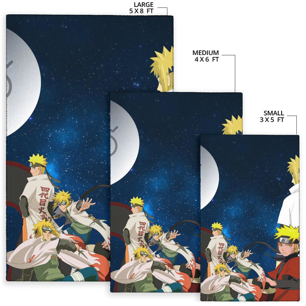 Naruto Anime Naruto Sage Mode And Minato Hokage Galaxy Area Rug Home Decor