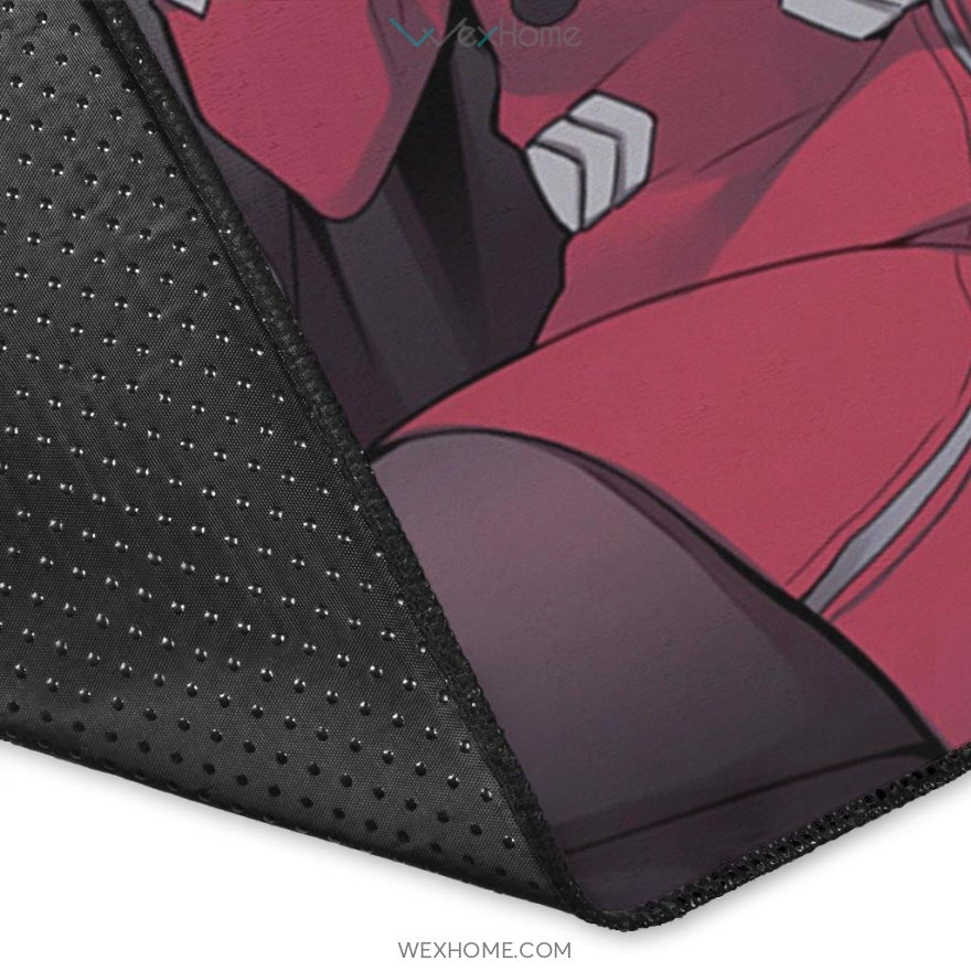 Darling In The Franxx Anime Captain Zero Two With Darling Strelitzia Ready For Fight Area Rug Home Decor
